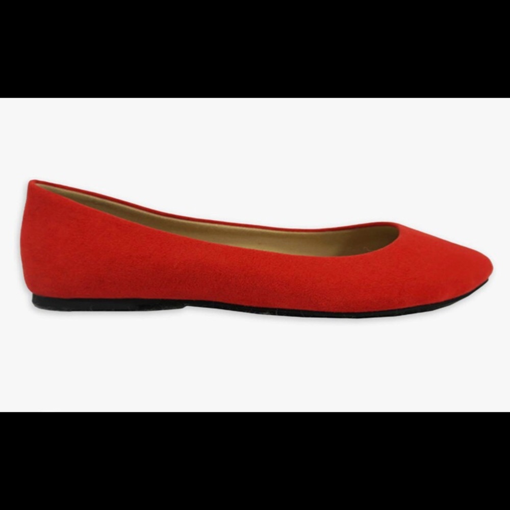 Time and Tru Red Ballet Flats NWOT